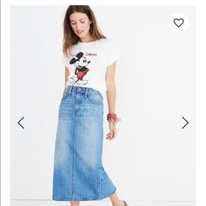 Madewell Midi Denim Skirt, Size 26